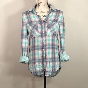 🔸Aeropostale Blue & Purple Flannel